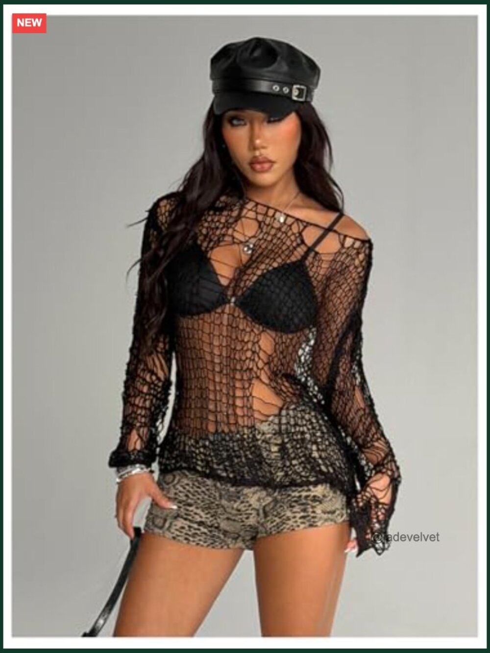Distressed Grunge Hollow Out Knit Pullover Top - Picture 3 of 5
